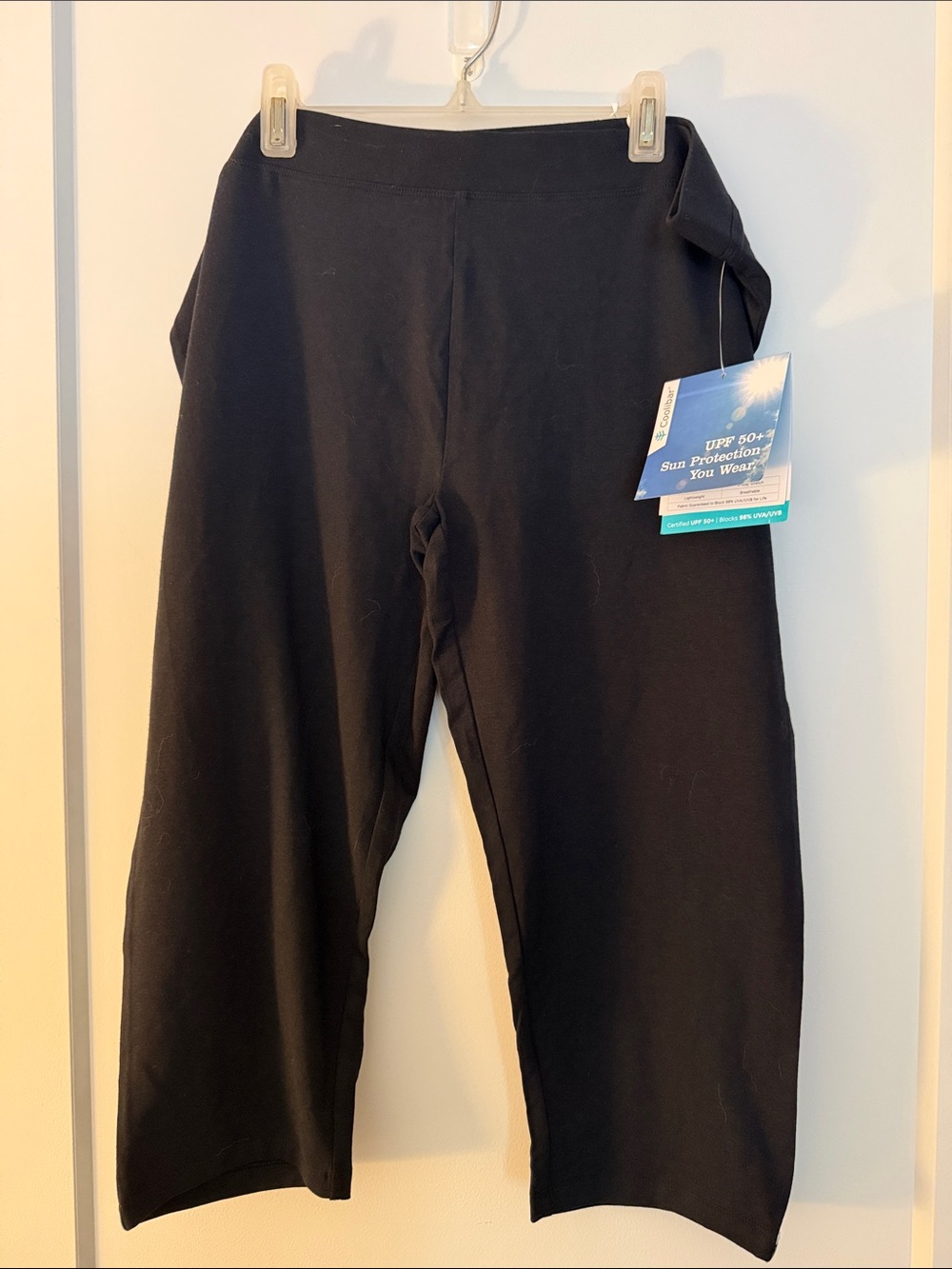 Black Cotton Blend Pull-On Pants - UPF 50+